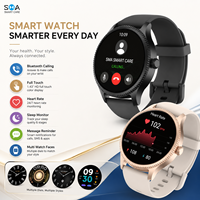 Reloj Inteligente Redondo Personalizado con Función de Llamadas, Correas Multicolores, Diseño de Esfera Personalizado y Empaque para Marca de Dispositivos Vestibles