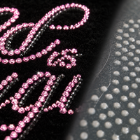 Transfert thermique en strass pour t-shirts, slogan de sensibilisation au cancer du sein, embellissement thermocollant pour vêtements, gants de boxe, vente en gros