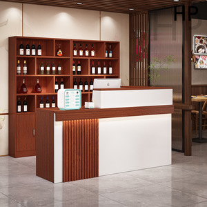 High End <b>Reception</b> Desk Front Desk Custom Lobby Front Office Desk for Hotel Office Building Commercial Complex - Product Image 1