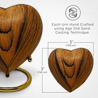 Urna para Mascotas Hecha a Mano, Moderna y Ecológica, Caja de Bambú Sólido, Personalizada, en Forma de Corazón, para Guardar Cenizas de Perros y Gatos, Ataúd Conmemorativo