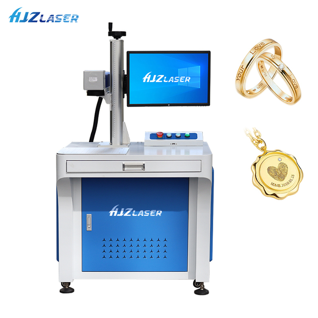 High Speed Galvo Auto Focus Fiber Laser Printer Gold Silver Steel Rings for Jewellery Bracelet Pedant Laser Printing Machine