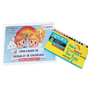 Ensemble de jouets magnétiques à dessiner KIDOGEN, 14 crayons de cire géants, livre d'activités réutilisable, cadeau en français pour les enfants de 2 à 7 ans - Product Image 2