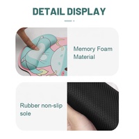 Tapis de souris de jeu en mousse à mémoire de forme couleur personnalisée avec repose-poignet, design de dessin animé pour le bureau et la maison