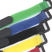 Support réglable détachable en Nylon Cinch Strap Wrap avec boucle crochet et boucle attache attaches de câble avec boucle en plastique