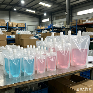 Bolsa Personalizada Transparente con Boquilla para Líquidos de 100 ml, Ahorra Espacio, para Viajes, Gel de Ducha - Product Image 1
