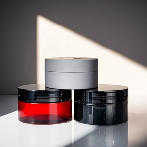 Skin Care Packaging Black Shiny 80ml 100ml 120ml 200ml Various Widely Men Brilliantine Abrasive Cleansers PET <b>Plastic</b> <b>Jars</b> - Product Image 4