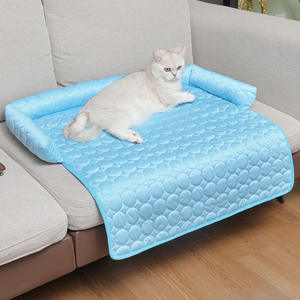 ที่นอนสัตว์เลี้ยงผ้าไหมน้ำแข็ง แผ่นรองเย็นสำหรับฤดูร้อน ป้องกันรอยขีดข่วน แผ่นรองเย็นสำหรับสุนัขและแมว แผ่นรองกันลื่น รองรับคาง สำหรับสุนัขพันธุ์เล็ก <span class=keywords><strong>ลูก</strong></span>สุนัข <span class=keywords><strong>ลูก</strong></span>แมว - Product Image 3