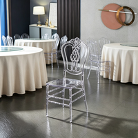 Chaise fantôme en acrylique transparent en gros, chaise d'événement en plastique transparent, chaise personnalisée pour banquets et réceptions