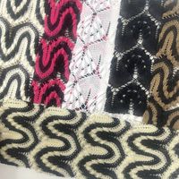Nouvelle arrivée rayures colorées évider tissu fil teint dentelle tissu multicolore pour printemps été robe Bikini