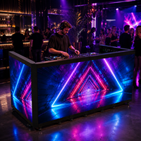 Bar à cocktails pliable mobile avec écran LED P3.9/2.9/2.6, afficheur numérique d'intérieur, portable, mural, pour réception