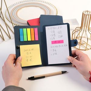 Ensemble de notes autocollantes multicolores, bloc-notes en papier à couverture rigide, organisateur de bureau, fournitures de papeterie - Product Image 4