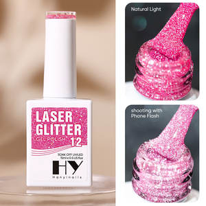 Smalto Gel Hanyi TPO Free 15ml, 36 Colori, Effetto Riflettente Flashlight, Formula Senza HEMA, Personalizzabile OEM, Glitter Laser Fai-da-Te LED UV - Product Image 4