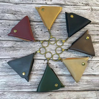 Triangle Pu cuir porte-monnaie petit Mini sac de rangement porte-poche porte-clés portefeuille