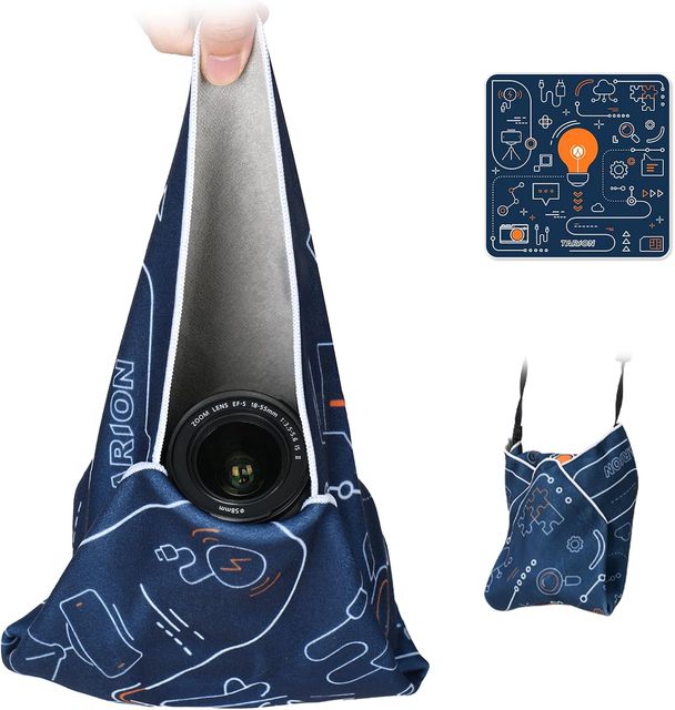 45cm Universal Anti-Scratch DSLR Camera Protective Wrap Eco-Friendly Self-Adhesive for Magic Lens Cloth with Hook & Loop Tapes