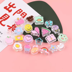 Acrílico dibujos animados Animal estrella corazón DIY lazos para el cabello teléfono móvil cadena joyería cuentas sueltas - Product Image 4