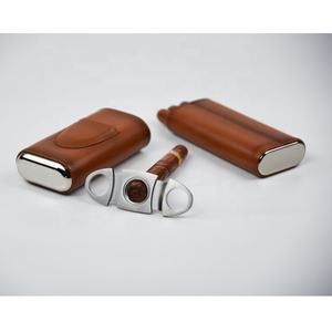 Étui et porte-cigares de voyage en cuir Python Brand Stingray, classique, personnalisé, <span class=keywords><strong>Peter</strong></span> James, 3 doigts, givré, portable - Product Image 4
