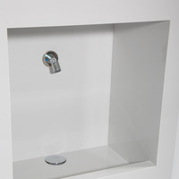 Lavabo carré à poser au sol pour ablutions (Wudu) en pierre frittée, pour musulmans, équipement sanitaire, lavabo sur piédestal pour le lavage des pieds, seau pour mosquée