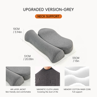 YUE RISE Ensemble de 2 oreillers ergonomiques orthopédiques en mousse à mémoire de forme pour un soutien 360° – Remises groupées °   Support de nuque et alignement de la courbe