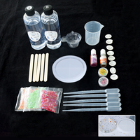 Kit d'outils de moulage manuel en cristal transparent pour la décoration de bureau et de maison, kit de moules en résine époxy silicone pour l'artisanat DIY