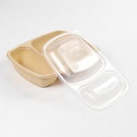 Contenants de préparation de repas de 1000 ml, adaptés au micro-ondes, en plastique PP écologique, jetables, boîtes à lunch rectangulaires avec couvercles personnalisables