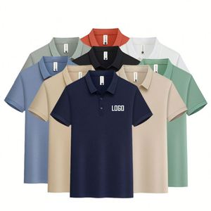 Camisas Polo Bordadas con Logotipo Personalizado al por Mayor, Camisas de Golf de Alta Calidad para Hombre, Atléticas, Delgadas, Elásticas, de Color Sólido - Product Image 1
