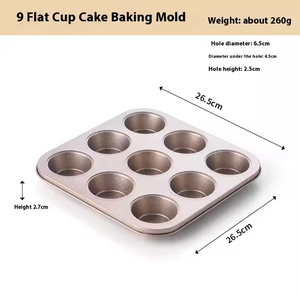 Loyang & nampan baja 6 lubang, dapat digunakan kembali dengan tanpa lapisan untuk penggunaan Oven toko kue/rumah - Product Image 4
