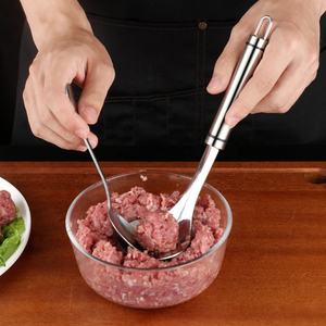 Cuillère à boulettes de viande en acier inoxydable antiadhésive, outil créatif pour faire des boulettes de viande, ustensiles de cuisine et accessoires - Product Image 2