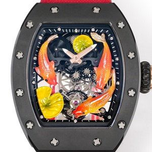 นาฬิกาข้อมือผู้ชาย ดีไซน์เนอร์ S10 สีดำ เซรามิก ทู<span class=keywords><strong>ร์</strong></span>บิญอง ระบบออโตเมติก กลไกคุณภาพสูง ลายปลา<span class=keywords><strong>คา</strong></span><span class=keywords><strong>ร์</strong></span>พ  แบบลำลอง - Product Image 3