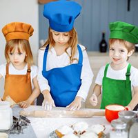 Tablier réglable en coton pour enfants, lavable et réutilisable, avec logo personnalisé, pour barbecue, restauration, serveurs, publicité, transfrontalier, nettoyage