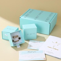 Ensemble d'emballages haut de gamme A1 FSC pour bijoux – Boîte d'expédition pour bagues, boucles d'oreilles, bracelets, colliers – Emballage tiroir pour bijoux