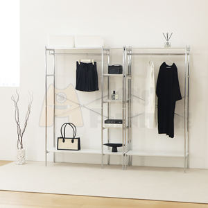 Perchero de la Serie UrbanChrome con Acabado Cromado de Alto Brillo, Diseño Abierto Minimalista, Borde de ABS Refinado, Esquinas Redondeadas, Bordes Suaves y Seguros - Product Image 3