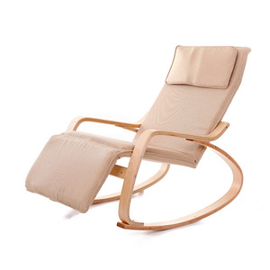 Chaise longue inclinable en <span class=keywords><strong>bois</strong></span> chaise longue intérieure activité extérieure pont pliant à <span class=keywords><strong>bascule</strong></span> pour salon patio jardin chaises longues - Product Image 2