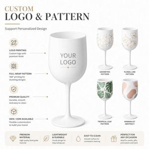 Copa de Vino de Plástico Irrompible Libre de BPA, Reutilizable, de Color Sólido, para Campamentos al Aire Libre, Fiestas en la Piscina, Bodas - Product Image 4