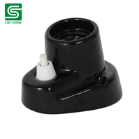 Douille de lampe E27 en porcelaine noire avec garantie de 2 ans pour utilisation intérieure/extérieure en suspension
