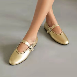 Nuevo estilo, venta al <span class=keywords><strong>por</strong></span> mayor, zapatos <span class=keywords><strong>de</strong></span> boda para niñas, sandalias informales con correa en el tobillo para exteriores, zapatos planos Mary Jane <span class=keywords><strong>de</strong></span> tacón bajo para mujeres y damas - Product Image 1