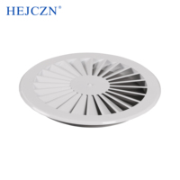 Diffuseur d'air rond tourbillonnant pour plafond, grille de ventilation verticale à lamelles, couvercle de diffuseur d'air conditionné