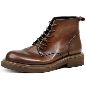 High-quality Cowhide Men's Formal Chelsea & Chukka Boots Lace-up Waterproof Ankle Boots for Autumn Casual <b>Shoes</b> - Product Image 1