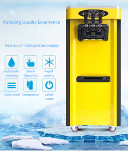 เครื่องทำไอศกรีมอัตโนมัติแบบสมาร์ท LCD สแตนเลส สำหรับร้านอาหาร กำลังไฟ 2000 วัตต์ <span class=keywords><strong>ถัง</strong></span>เกรดอาหารขนาด 6.5 <span class=keywords><strong>ลิตร</strong></span>*2 ใช้งานง่าย - Product Image 5