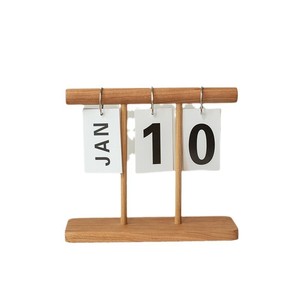 Wooden <b>Calendar</b> Stand With Pen Holder Simple Solid Wood Flip <b>Calendar</b> For Office Desk Student Stationery - Product Image 3