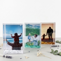 Haute qualité 2*3 pouces Mini Instax paillettes eau cadre Photo grande eau neige liste de paillettes en plastique Durable
