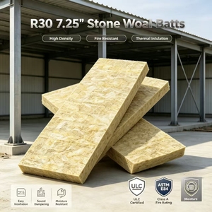 Panel de Aislamiento Térmico de Lana de <span class=keywords><strong>Roca</strong></span> CAN/ULC S702 R32 de 8 Pulgadas, Lana Mineral Antiinsectos para Estructuras Metálicas de Viviendas - Product Image 1