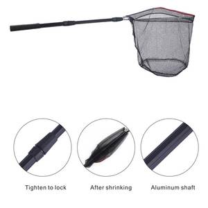 130cm En Alliage D'aluminium Rétractable Filet De Pêche Pour La Pêche À La Mouche Télescopique Pliable Épuisette Pôle Pliant Épuisette - Product Image 3