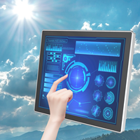 Moniteur tactile extérieur haute luminosité RCOMPT 1000 Nits, lisible en plein soleil, anti-reflet, anti-UV, étanche IP68, industriel