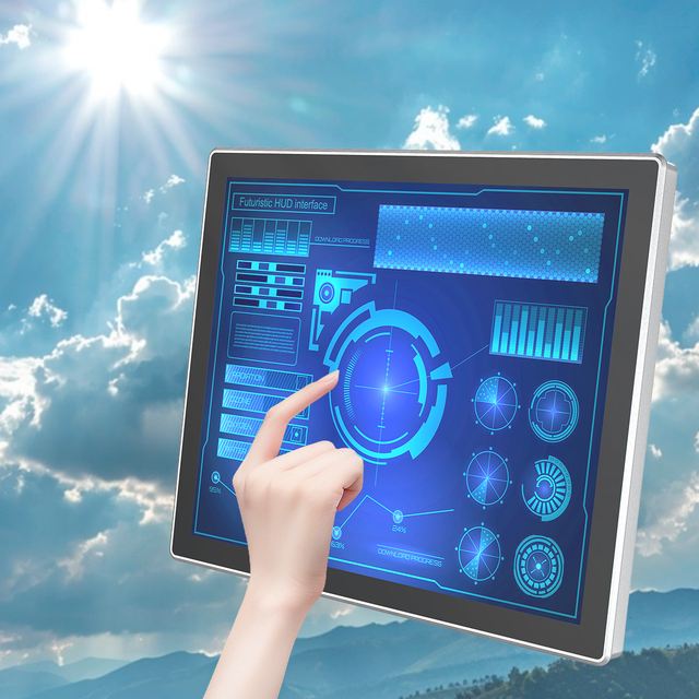 RCOMPT Outdoor High Brightness Touch Screen Monitor 1000 Nits Sunlight Readable Waterproof IP68 Industrial Display Panel PC