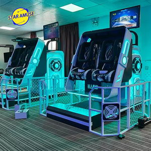 Double <span class=keywords><strong>chaise</strong></span> de jeu 9D VR Simulateur de vol 360 Rotation Parc d'attractions Réalité virtuelle Vol en montagnes russes Intérieur Virtuel - Product Image 3
