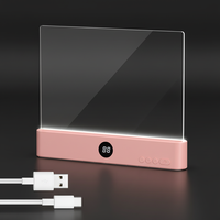 Lampe de lecture LED portable rechargeable à panneau transparent pour livre, protection des yeux, idéale pour le lit