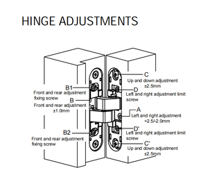 Высокое качество цинковый сплав дверной шарнир 3D Регулируемый скрытый шарнир для 40 кг 60 кг двери - Product Image 3