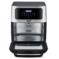 Oven Penggorengan Udara Digital Listrik Bebas Minyak Kapasitas Besar 12L dari Stainless Steel dengan Jendela Transparan dan Layar LED RAF