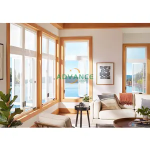 先进的欧洲现代风格铝制海湾和弓形平开隔音窗户设计，适合带屏幕的家庭
