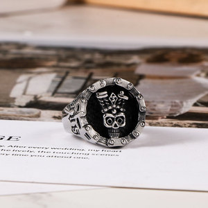 Skull Fashion <b>Ring</b> <b>Titanium</b> Steel Men's Jewelry Gift SA828 - Product Image 1